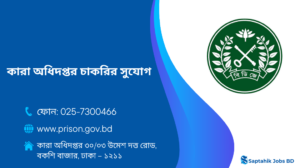 কারা অধিদপ্তর নিয়োগ বিজ্ঞপ্তি